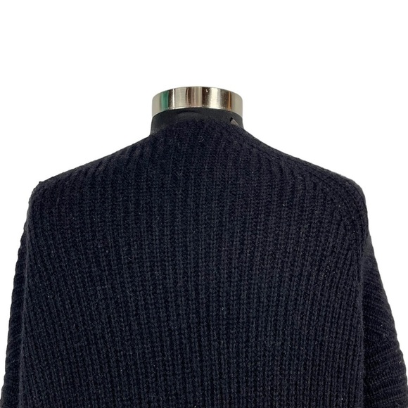 360 CASHMERE QUINCY RIBBED LONGLINE FRINGE DROPPED SHOULDERS CARDIGAN SWEATER - Picture 9 of 14